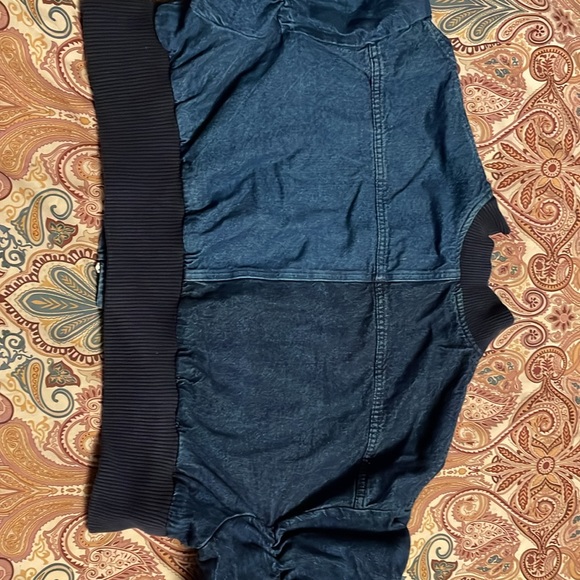NWT Zara cropped mixed denim bomber jacket size XS - Picture 13 of 14